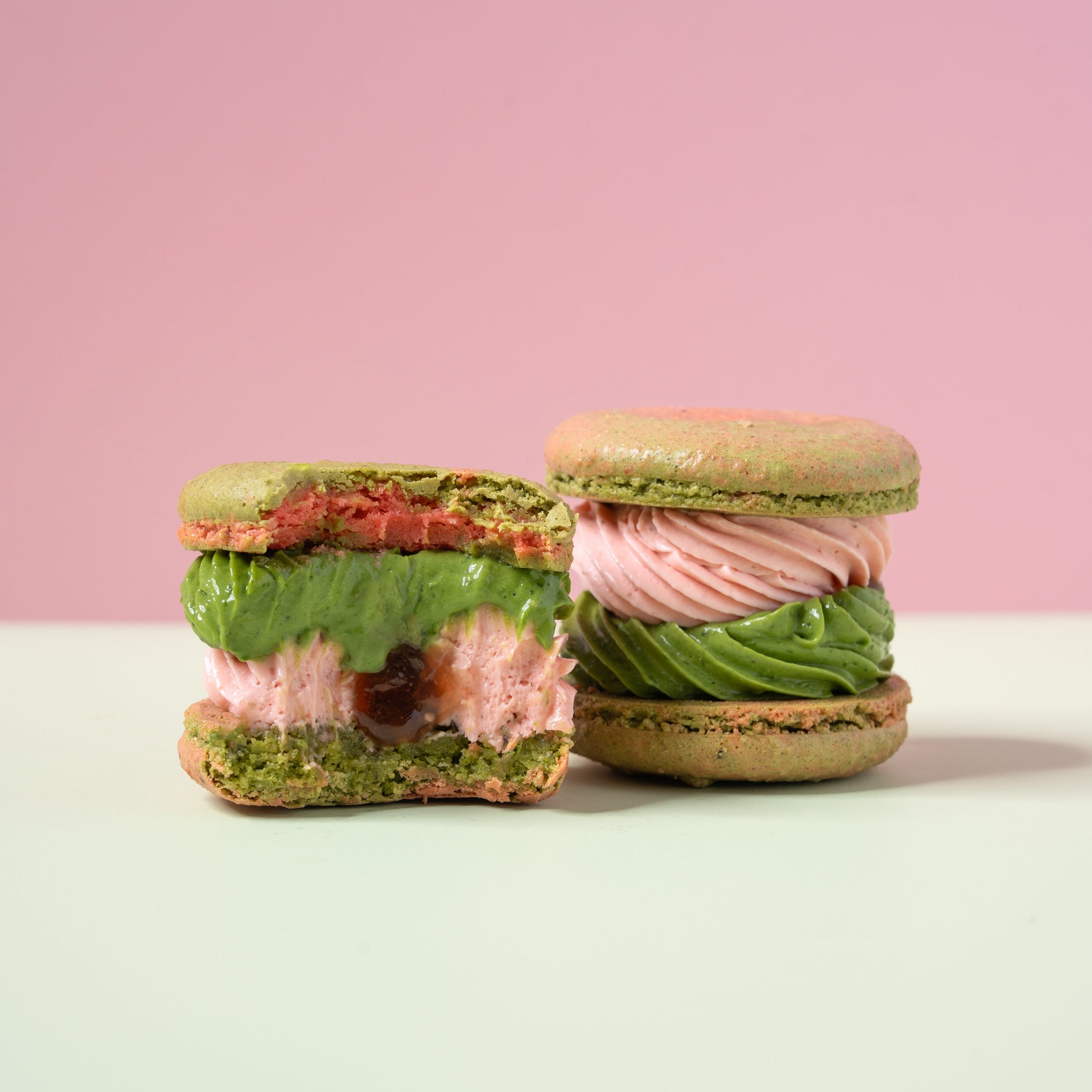 Strawberry Matcha Fatcaron