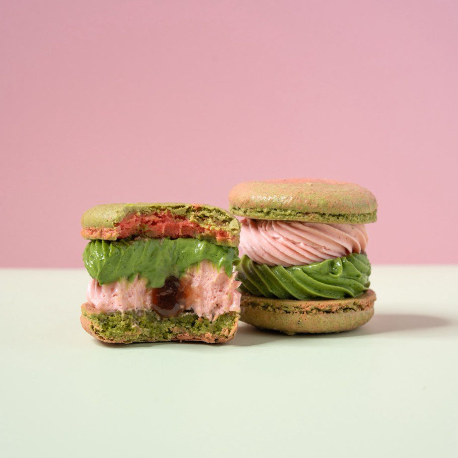 Strawberry Matcha Fatcaron